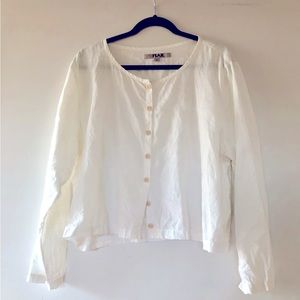 🌾 FLAX Cropped Linen Blouse 🌾